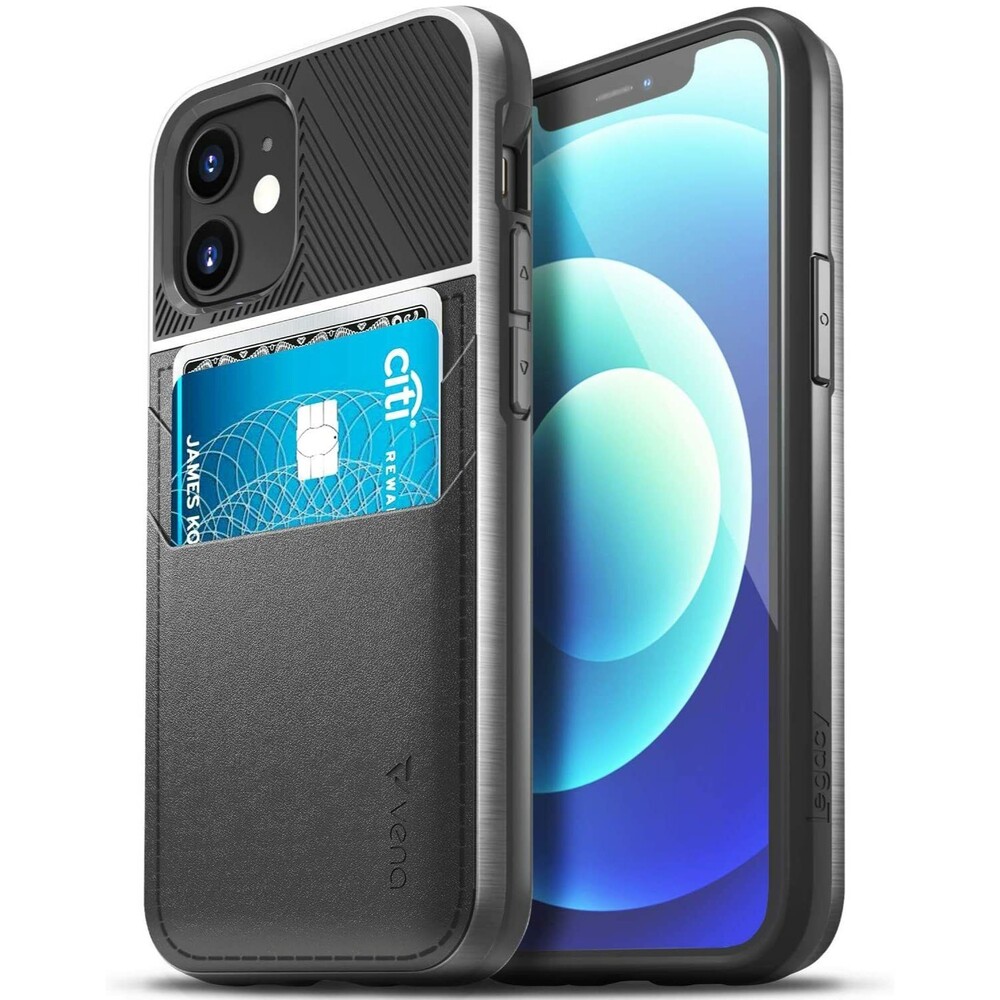 Vena Legacy Card Holder Case Compatible with Apple iPhone 12 Mini (5.4"-inch)